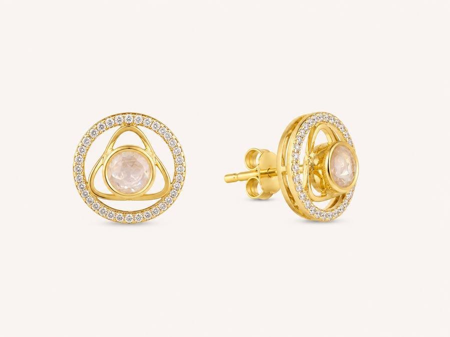 Silver Gold Plated Moss Studds